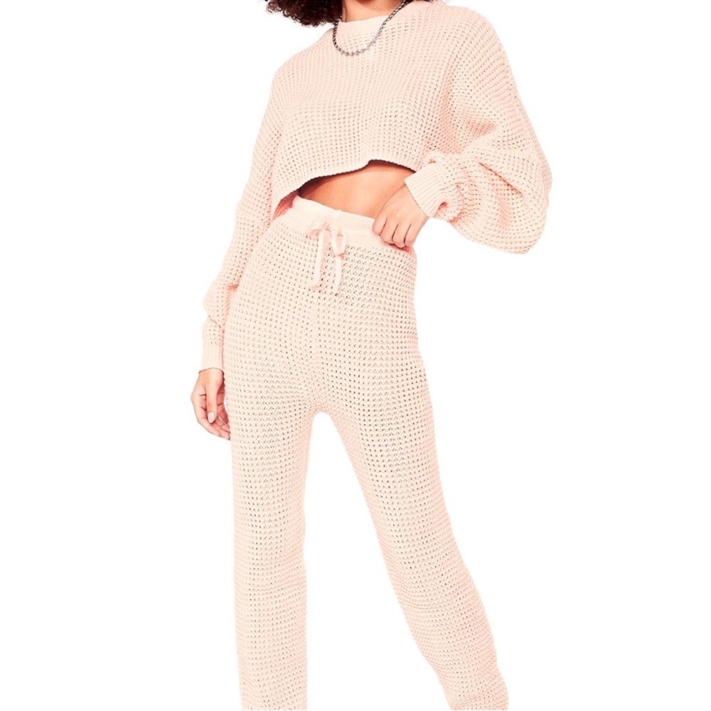 Nasty Gal Mauve Knit Lounge Set
